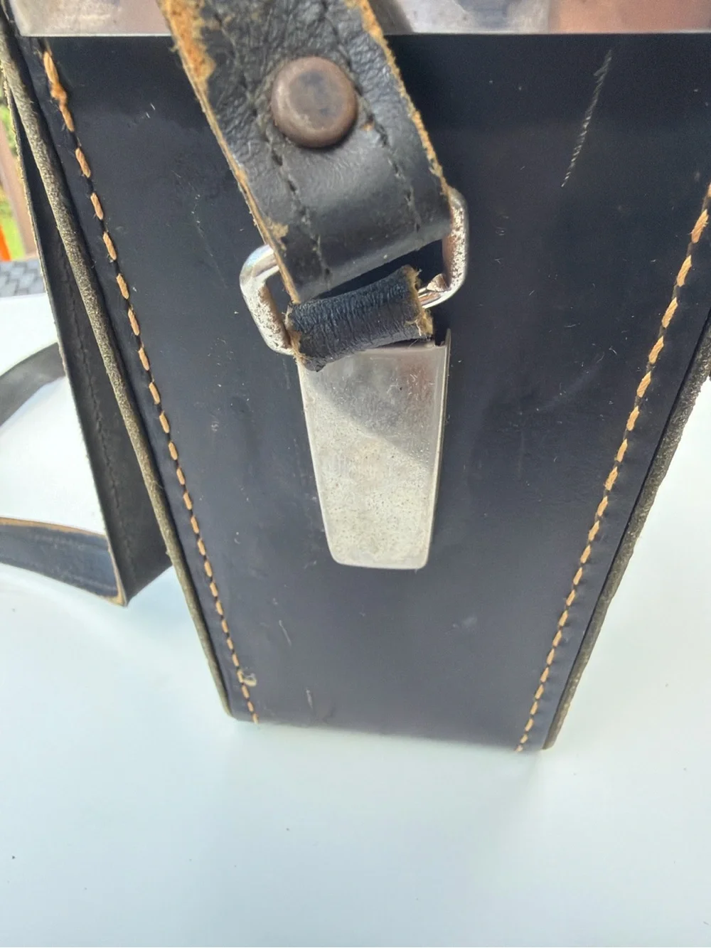 Vintage Bell & Howell Black Leather Camera Case Crossbody Carrying Case